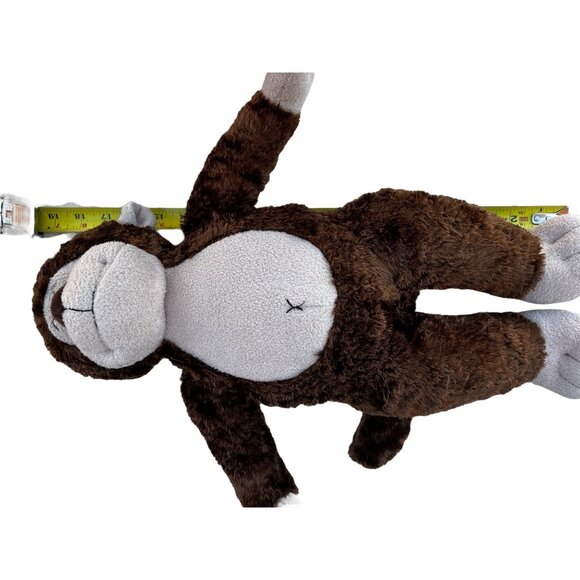 BAB Brown Monkey Plush Toy In Faux Leather Jacket & Denim Outfit With Sneakers - Picture 4 of 16